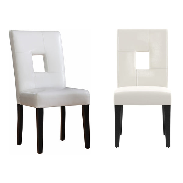 Breanne Upholstered Keyhole Back Dining Chair Set with Rubberwood Legs Modern Style