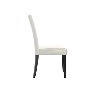 Breanne Upholstered Keyhole Back Dining Chair Set with Rubberwood Legs Modern Style