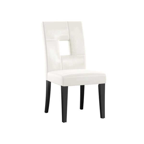 Breanne Upholstered Keyhole Back Dining Chair Set with Rubberwood Legs Modern Style