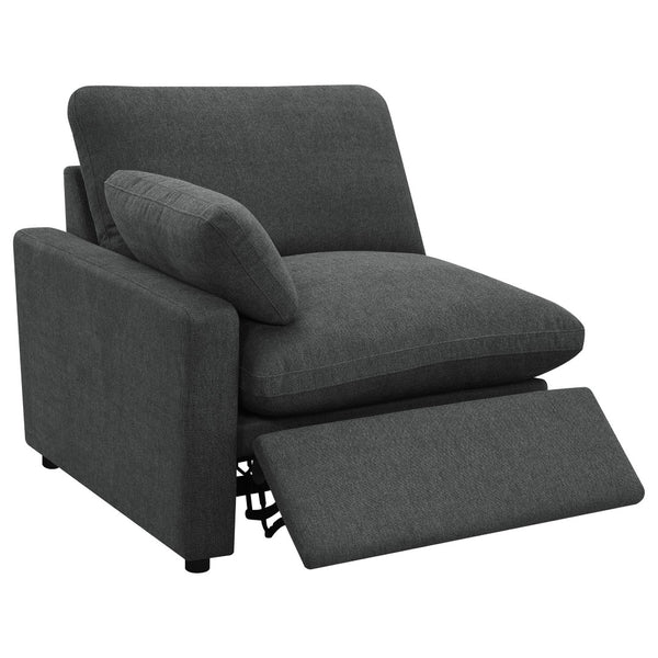 English Elm Hollander Five Piece Modular Sectional with Triple Power Recliners in Plush Grey Fabric B062S01782