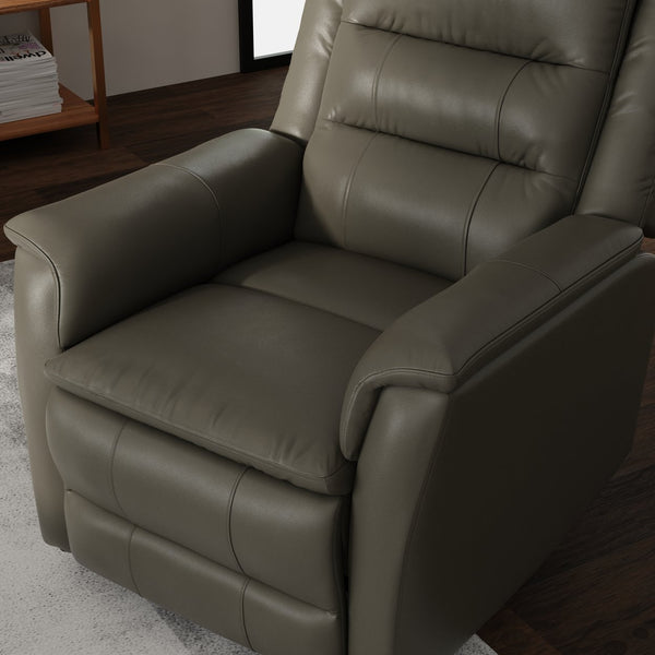 English Elm Global Swivel Glider Recliner In Madras Gray - Luxurious Comfort, Smooth Motion & Durable Design B339P333954