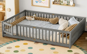 English Elm Twin Xl White Iron Loft Bed with Guardrails and Ladder for Dorm or Teen Room W1580P433579