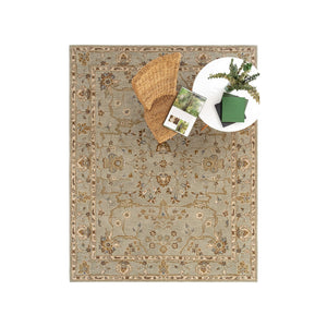 Capel Rugs Azari-isfahan Hand-tufted Wool Rug: Embrace Timeless Persian Design With Rich Colors And Quality Celadon, Tan 100% Wool 3272rs05000800240