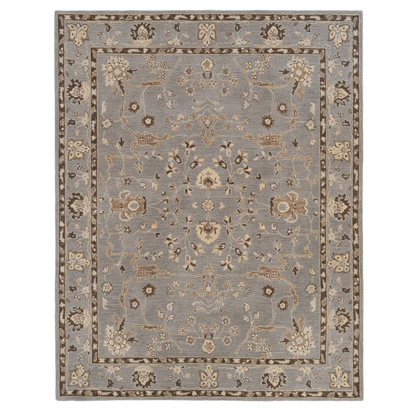 Capel Rugs Azari-isfahan Hand-tufted Wool Rug: Embrace Timeless Persian Design With Rich Colors And Quality Gray, Tan 100% Wool 3272rs05000800330