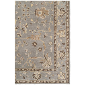 Capel Rugs Azari-isfahan Hand-tufted Wool Rug: Embrace Timeless Persian Design With Rich Colors And Quality Gray, Tan 100% Wool 3272rs05000800330
