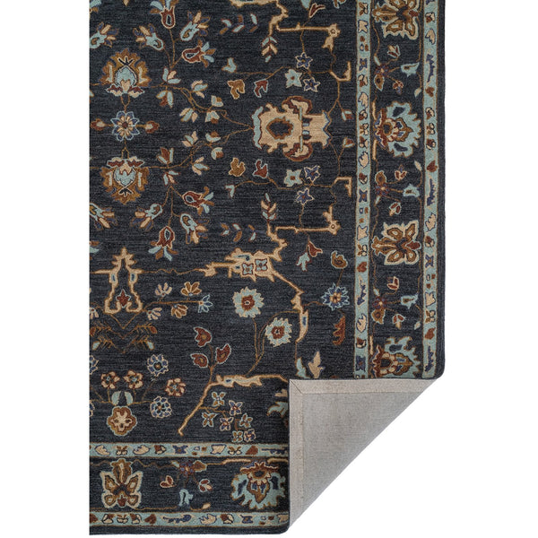 Capel Rugs Azari-isfahan Hand-tufted Wool Rug: Embrace Timeless Persian Design With Rich Colors And Quality Dark Sapphire, Tan 100% Wool 3272rs05000800450