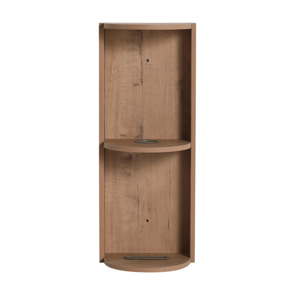 English Elm 12" Bathroom Wall-Mounted Storage Rack with Three-Tier Floating Shelves, Durable Scratch-Resistant Plywood Organizing Solution Imitative Oak W999P277163