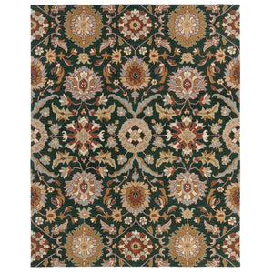 Capel Rugs Azari-keshan Hand-tufted Wool Rug Collection With Traditional Persian Patterns And Rich Colors Evergreen, Tan 100% Wool 3273rs03060506280