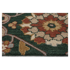 Capel Rugs Azari-keshan Hand-tufted Wool Rug Collection With Traditional Persian Patterns And Rich Colors Evergreen, Tan 100% Wool 3273rs03060506280