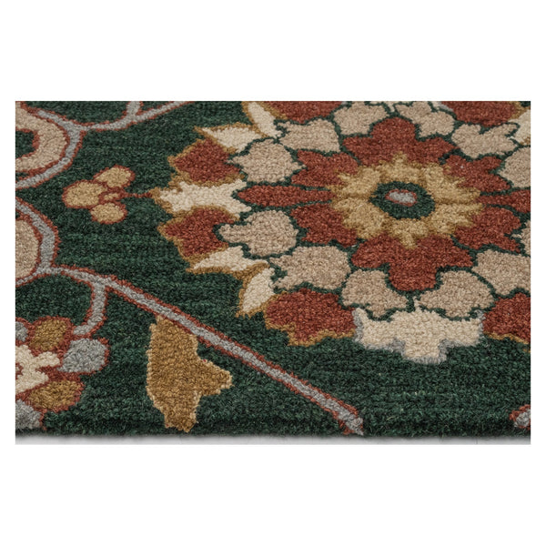 Capel Rugs Azari-keshan Hand-tufted Wool Rug Collection With Traditional Persian Patterns And Rich Colors Evergreen, Tan 100% Wool 3273rs03060506280