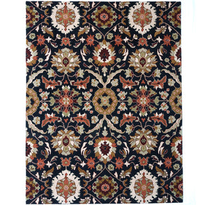 Capel Rugs Azari-keshan Hand-tufted Wool Rug Collection With Traditional Persian Patterns And Rich Colors Ink, Brown 100% Wool 3273rs05000800375