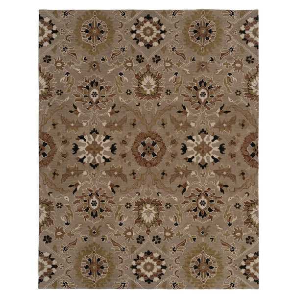 Capel Rugs Azari-keshan Hand-tufted Wool Rug Collection With Traditional Persian Patterns And Rich Colors Oxford Tan, Brown 100% Wool 3273rs08001000740