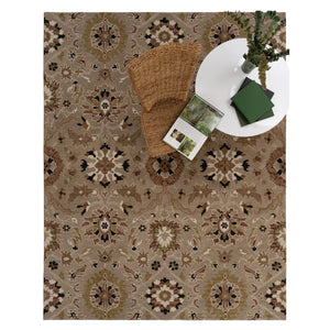 Capel Rugs Azari-keshan Hand-tufted Wool Rug Collection With Traditional Persian Patterns And Rich Colors Oxford Tan, Brown 100% Wool 3273rs08001000740