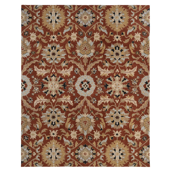 Capel Rugs Azari-keshan Hand-tufted Wool Rug Collection With Traditional Persian Patterns And Rich Colors Terra Cotta, Tan 100% Wool 3273rs03060506870