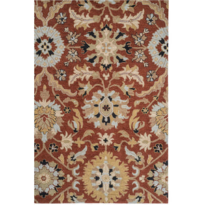 Capel Rugs Azari-keshan Hand-tufted Wool Rug Collection With Traditional Persian Patterns And Rich Colors Terra Cotta, Tan 100% Wool 3273rs03060506870