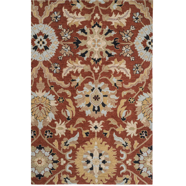 Capel Rugs Azari-keshan Hand-tufted Wool Rug Collection With Traditional Persian Patterns And Rich Colors Terra Cotta, Tan 100% Wool 3273rs03060506870