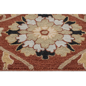Capel Rugs Azari-keshan Hand-tufted Wool Rug Collection With Traditional Persian Patterns And Rich Colors Terra Cotta, Tan 100% Wool 3273rs03060506870