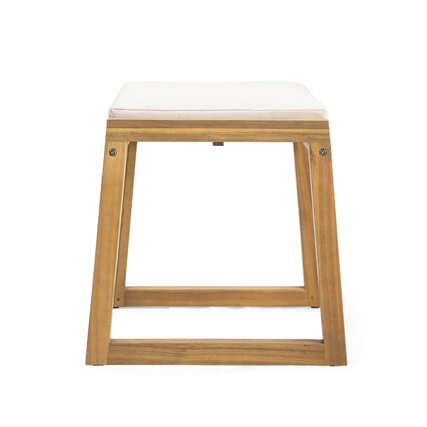 English Elm Christopher Knight Home® - Acacia Teak Outdoor Dining Set of 5 with Cushioned Chairs & Benches, Weatherproof Acacia Wood Patio N779P191976T_N779P210772L_N779P210771L