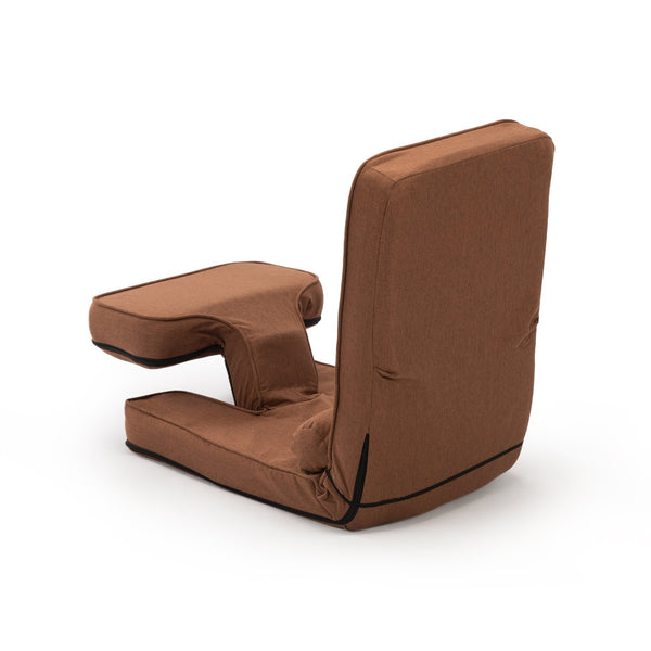 English Elm Multi-functional Foldable Sofa Bed with 5 Adjustable Angles, Removable Pillow & Tray, Dark Brown W2181P293644