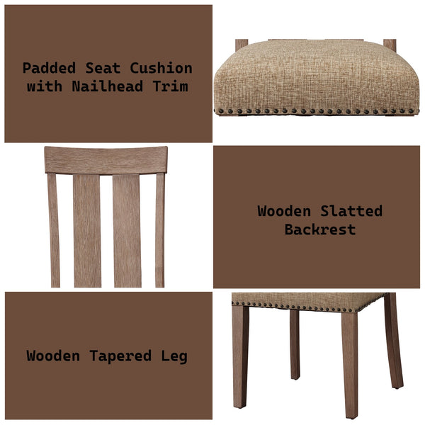 English Elm Nathaniel Maple Finish 8PC Dining Set with 86" Table, Server & 220lb Capacity Chairs, Seats 7-9 B2726S00258