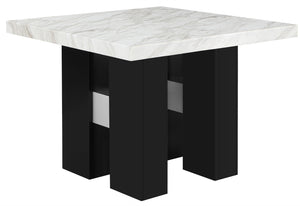 English Elm Mikha Faux Marble Top Bar Table Set with Four Stools for Kitchen Dining B201S00145