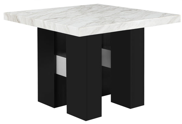 English Elm Mikha Faux Marble Top Bar Table Set with Four Stools for Kitchen Dining B201S00145