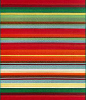 Unique Loom Outdoor Modern Jaco Machine Made Striped Rug Multi, Light Blue/Orange/Red/Yellow/Green/Olive/Brown 10' 0" x 12' 2"