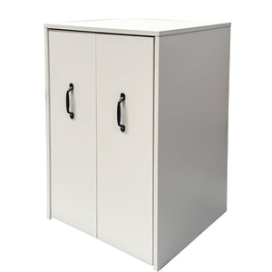 English Elm 3 Tier Rolling Bookcase with Pull Out Drawers Dustproof Door for Home Office Use W331P377340