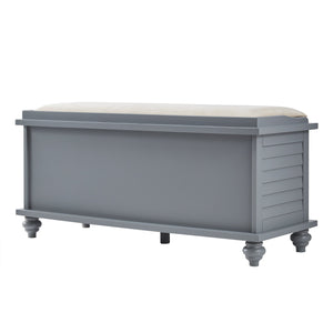 Frasco Velvet Upholstered Storage Bench with Shutter Doors for Modern Entryways