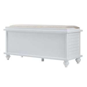 Frasco Velvet Upholstered Storage Bench with Shutter Doors for Modern Entryways