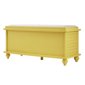 Frasco Velvet Upholstered Storage Bench with Shutter Doors for Modern Entryways