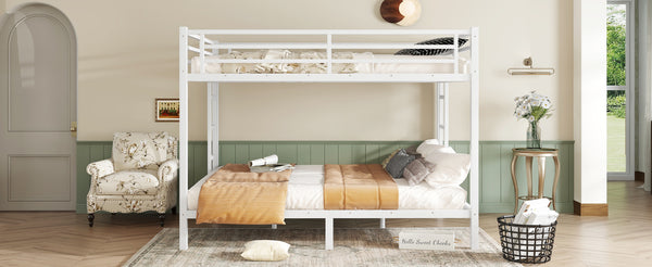 English Elm Metal Queen-Over-Queen Bunk Bed For Teens & Adults | Space-Saving, Durable, Noise-Reducing Design W1580S00122