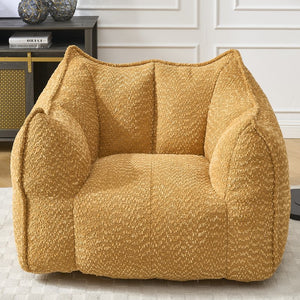 English Elm Sofa plush beanbag chair with superfiber cover and resilient foam filling for ultimate home comfort and relaxation Yellow W1996P252269