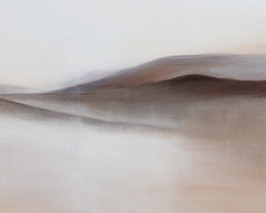 Sunpan Desert Sands Wall Art - Hand-Painted Serenity with Gold Floater Frame, Unique 72"x30" Dimensions