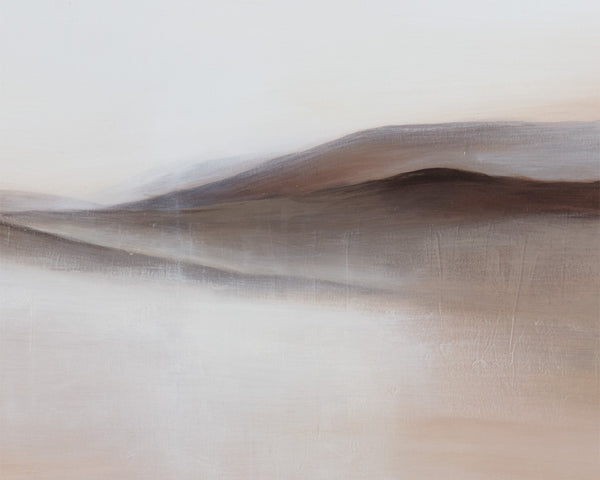 Sunpan Desert Sands Wall Art - Hand-Painted Serenity with Gold Floater Frame, Unique 72"x30" Dimensions