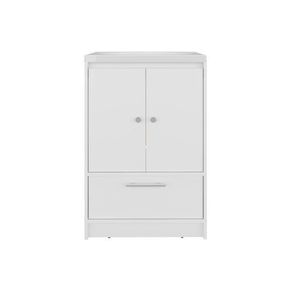 English Elm Colville Floating Wall Mount Vanity Cabinet Matte Finish Modern Bathroom Storage White B092P439919