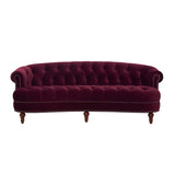 English Elm La Rosa Victorian Chesterfield Tufted Sofa, Burgundy Velvet