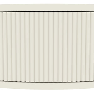 English Elm Artisan-crafted Demi-lune Console Sculptural Wave Drawers Vanilla Lacquer Hallway Accent Cream White W2557P329370