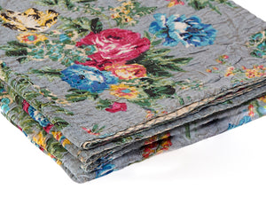 Homeroots 50" Stylish Floral Kantha Throw Blanket - Cozy Embroidered Design For Home Decor & Comfort Cotton ,50"X70" Cotton 328225