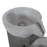 Christopher Knight Home® - Noble House - Catoosa Outdoor Modern 3 Tier Fountain, Multi-Gray