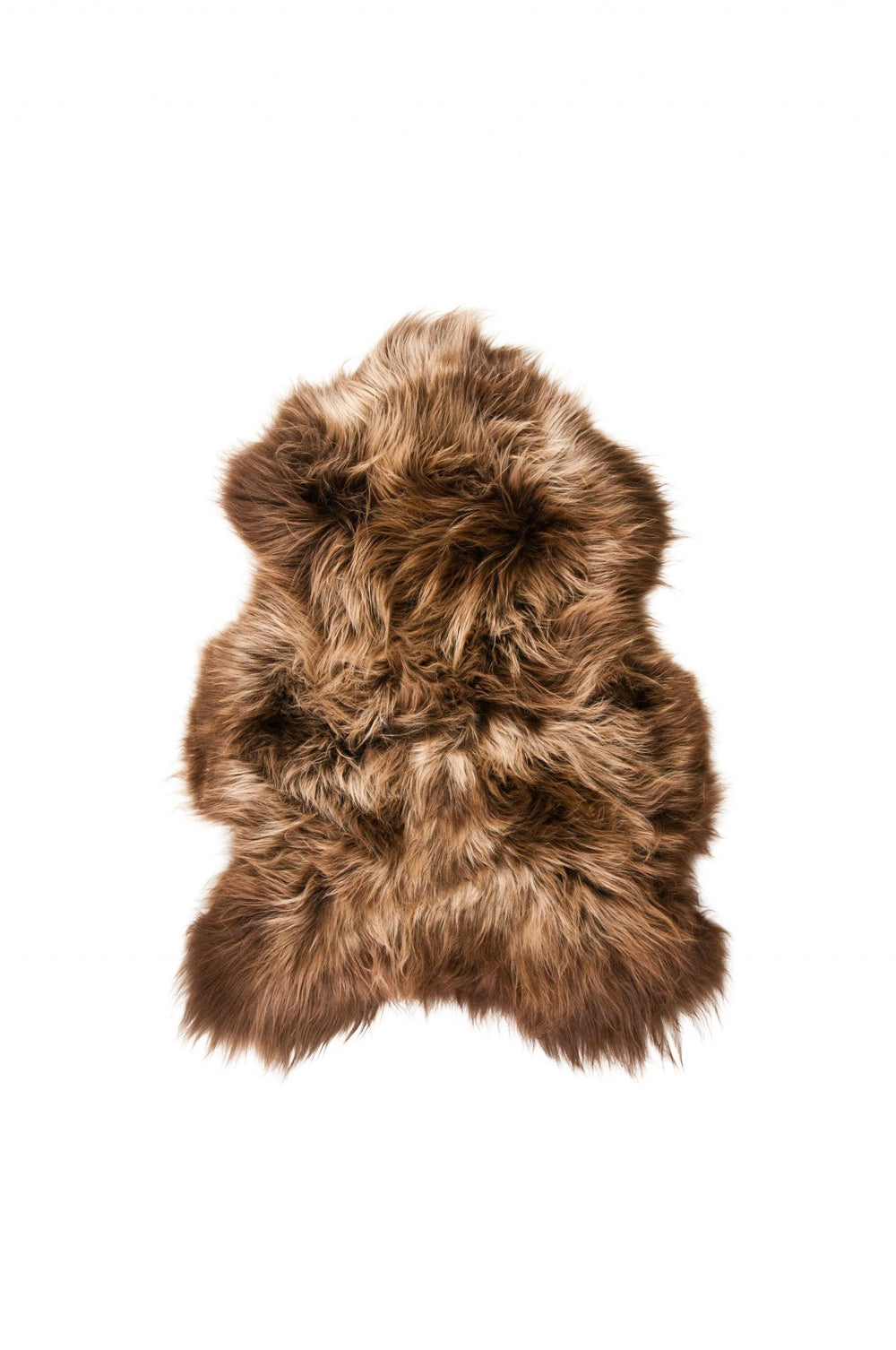 HomeRoots 2' X 3' Genuine Sheepskin Shag Area Rug in Light Brown Animal Print - Cozy, Stylish Accent Piece 328289