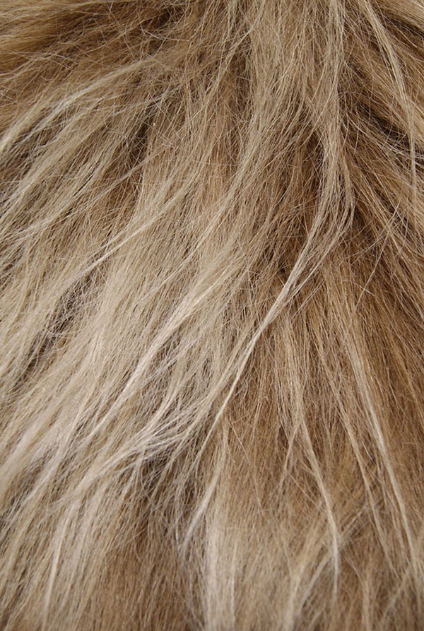 HomeRoots 2' X 3' Genuine Sheepskin Shag Area Rug in Light Brown Animal Print - Cozy, Stylish Accent Piece 328289
