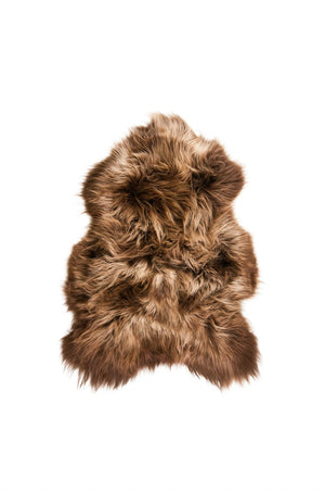 HomeRoots 2' X 3' Genuine Sheepskin Shag Area Rug in Light Brown Animal Print - Cozy, Stylish Accent Piece 328289