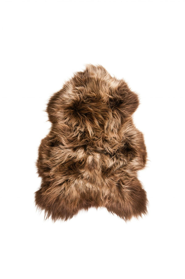 HomeRoots 2' X 3' Genuine Sheepskin Shag Area Rug in Light Brown Animal Print - Cozy, Stylish Accent Piece 328289