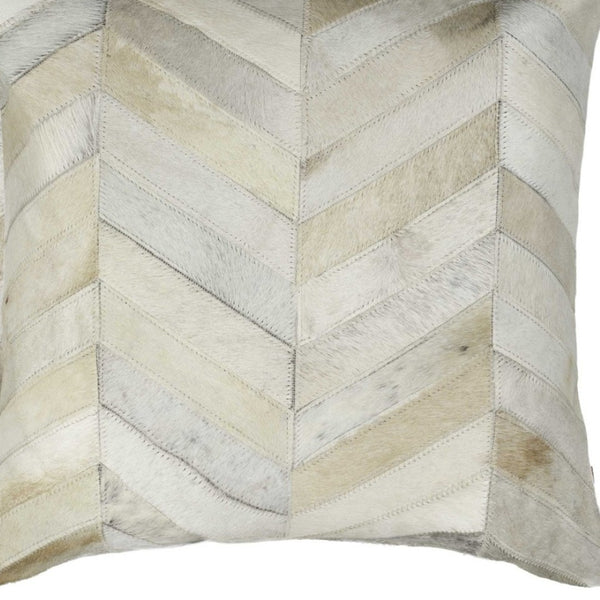 HomeRoots Set of Two Luxurious Natural Cowhide Throw Pillows for Rustic-Chic Home Decor & Comfort 328295