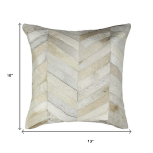 HomeRoots Set of Two Luxurious Natural Cowhide Throw Pillows for Rustic-Chic Home Decor & Comfort 328295