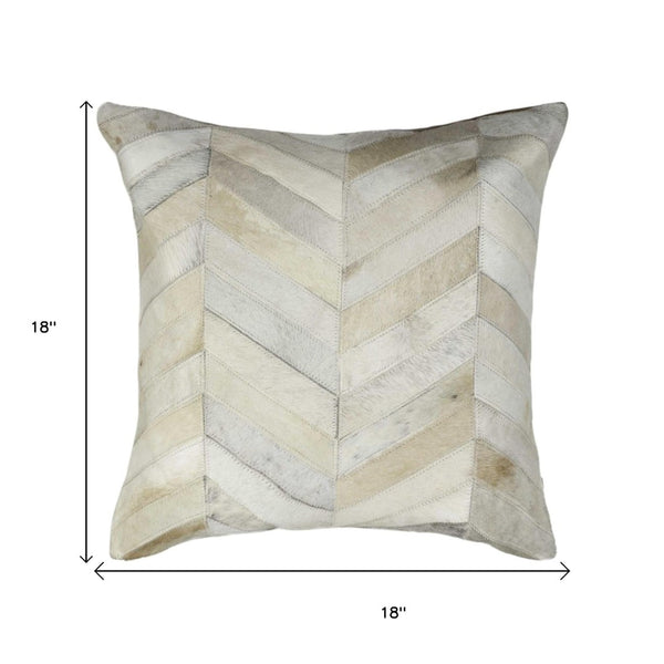 HomeRoots Set of Two Luxurious Natural Cowhide Throw Pillows for Rustic-Chic Home Decor & Comfort 328295