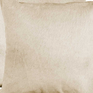 HomeRoots Set of Two Natural Cowhide Throw Pillows - Cozy Comfort Meets Elegant Style for Any Space 328297