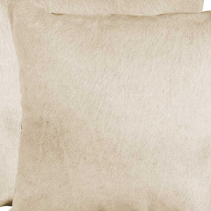 HomeRoots Set of Two Natural Cowhide Throw Pillows - Cozy Comfort Meets Elegant Style for Any Space 328297