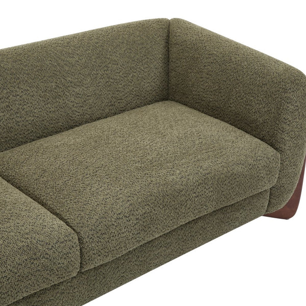English Elm Christopher Knight Home® - 82Inches Olive Green Boucle Sherpa Sofa - Modern Comfort With Plush Cushions & Birch Legs, 82" Long N771P205090F_N771P205091F